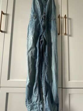 Roxy Washed Blue Denim Romper